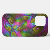 De kleurrijke lichtgevende Trippy Abstracte Fracta Case-Mate iPhone Case (Achterkant (horizontaal))