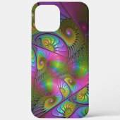 De kleurrijke lichtgevende Trippy Abstracte Fracta Case-Mate iPhone Case (Achterkant)