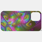 De kleurrijke lichtgevende Trippy Abstracte Fracta Case-Mate iPhone Case (Achterkant (horizontaal))