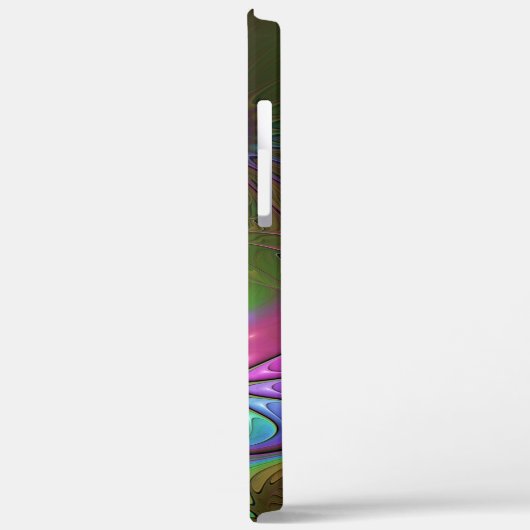 De kleurrijke lichtgevende Trippy Abstracte Fracta Case-Mate iPhone Case (Achterkant / Links)