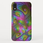 De kleurrijke lichtgevende Trippy Abstracte Fracta Case-Mate iPhone Case (Achterkant)