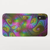 De kleurrijke lichtgevende Trippy Abstracte Fracta Case-Mate iPhone Case (Achterkant (horizontaal))