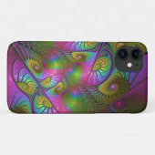 De Kleurrijke Lichtgevende Trippy Abstracte Fracta Case-Mate iPhone Case (Achterkant (horizontaal))