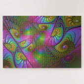 De Kleurrijke Lichtgevende Trippy Abstracte Fracta Legpuzzel (Horizontaal)