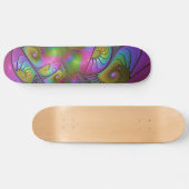 De kleurrijke lichtgevende Trippy Abstracte Fracta Persoonlijk Skateboard (Horizontaal)
