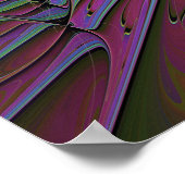 De kleurrijke lichtgevende Trippy Abstracte Fracta Poster (Hoek)