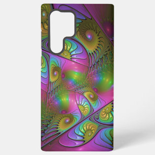 De kleurrijke lichtgevende Trippy Abstracte Fracta Samsung Galaxy Hoesje