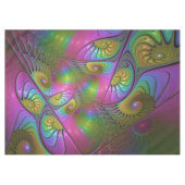 De kleurrijke lichtgevende Trippy Abstracte Fracta Tafelkleed (Voorkant (Horizontaal))