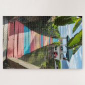 De kleurrijke loopbrug legpuzzel (Horizontaal)