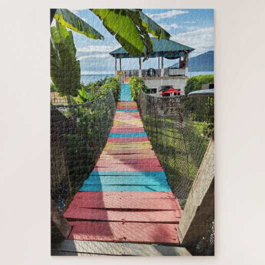 De kleurrijke loopbrug legpuzzel (Verticaal)