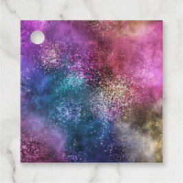 De kleurrijke melkweg bedankjes labels