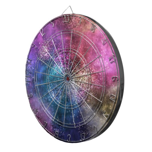 De kleurrijke melkweg dartbord (Voorkant Rechts)