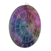 De kleurrijke melkweg dartbord (Voorkant Links)