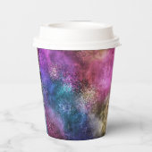 De kleurrijke melkweg papieren bekers (Achterkant)