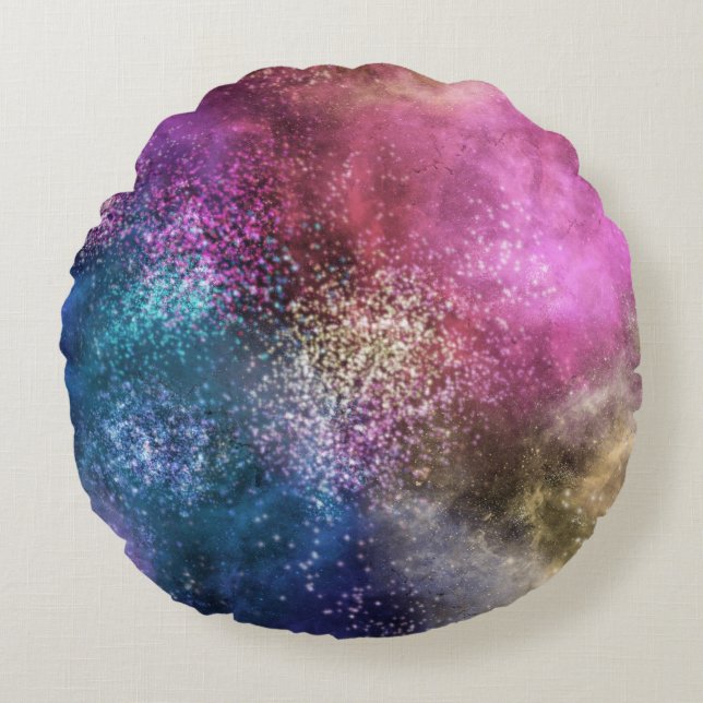 De kleurrijke melkweg rond kussen (Voorkant)