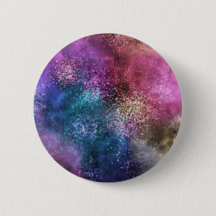 De kleurrijke melkweg ronde button 5,7 cm