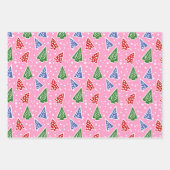 De kleurrijke moderne abstracte kerstboomvakantie inpakpapier vel (Voorkant 3)