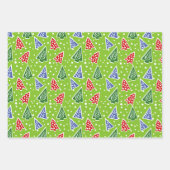 De kleurrijke moderne abstracte kerstboomvakantie inpakpapier vel (Voorkant 2)