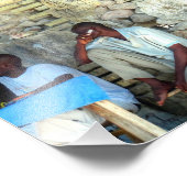 De kleurrijke muur foto afdruk (Hoek)