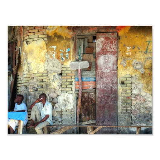 De kleurrijke muur foto afdruk (Voorkant)