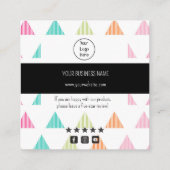 De kleurrijke review van het visitekaartje van de  (Achterkant)