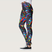 De kleurrijke rood blauwe arabische Leggings (Links)