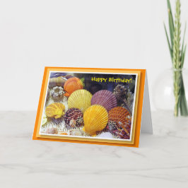 De kleurrijke Shells Kaart van de Verjaardag
