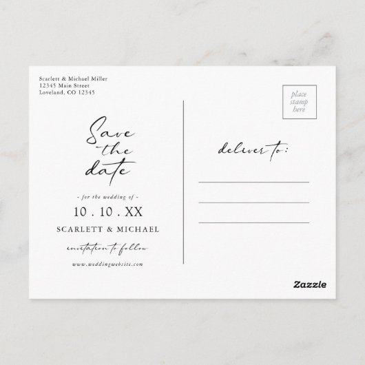 De kleurrijke sparen de Datum Briefkaart (Achterkant)