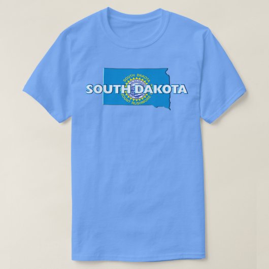 De kleurrijke staat South Dakota T-shirt (Design voorkant)