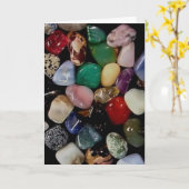 De kleurrijke Stenen van de Gem Kaart (Gele Bloem)