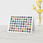 De kleurrijke Symbolen van de Vrede Kaart (Gele Bloem)