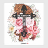 De kleurrijke tijger is sterk en moedig sticker (Vel)