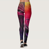 De kleurrijke tuin leggings (Achterkant)
