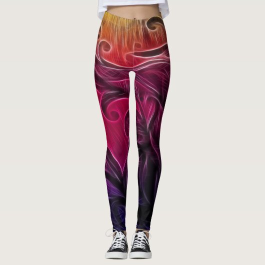De kleurrijke tuin leggings (Voorkant)