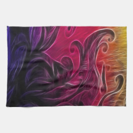 De kleurrijke tuin theedoek