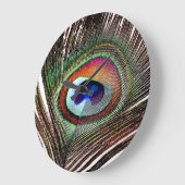 De kleurrijke Veer van de Pauw van het Koper Grote Klok (Hoek)