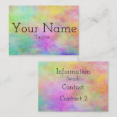 de kleurrijke verf ploetert visitekaartje (Voorkant / Achterkant)