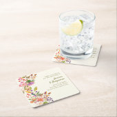 De kleurrijke Waterverf Floral Wedding bewaart de  Kartonnen Onderzetters (Insitu)