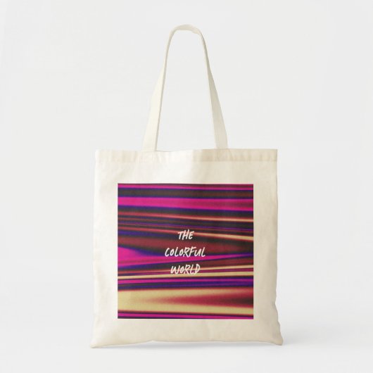 "De kleurrijke wereld" Kleurrijke abstracte canvas Tote Bag (Voorkant)