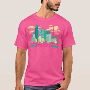 De kleurrijke wolkenkrabbers van Tokio en de kerse T-shirt