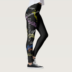 De Kleurrijke Woorden van de typografie van Leggings