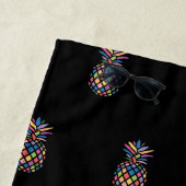 De kleurrijke zonsondergang ananas strandlaken (In situ)