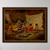 "De kleuterschool" door Charles Marion Russell 190 Poster (Voorkant)