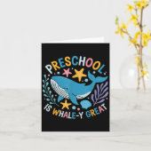 De kleuterschool is de Whale-y Great Preschool Tea Kaart (Gele Bloem)
