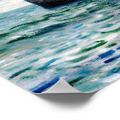 De kliffen bij Étretat Poster (Hoek)
