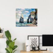 De kliffen bij Étretat Poster (Thuiskantoor)