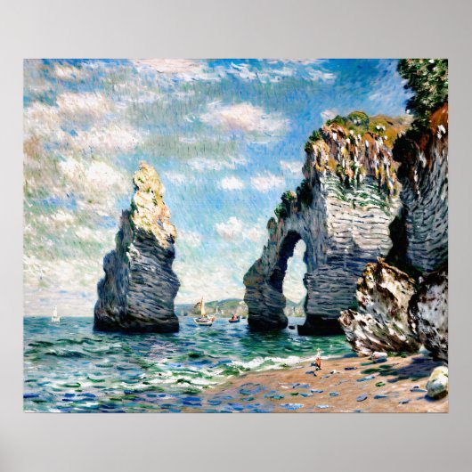 De kliffen bij Étretat Poster (Voorkant)
