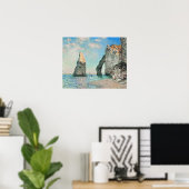 De Kliffen bij Etretat van Monet Poster (Thuiskantoor)