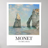 De kliffen op Étretat door Claude Monet Poster (Voorkant)