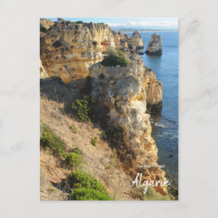 De kliffen van de Algarve, Portugal Briefkaart